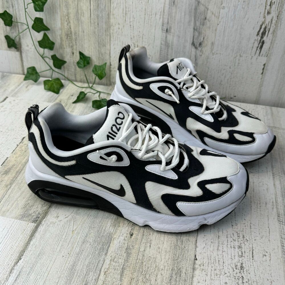 Nike Men's Air Max 200 Running Shoes White Black AQ2568-104 Size 11